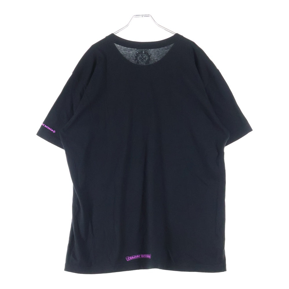 CHROME HEARTS(クロムハーツ) CH T-SHIRT ネックロゴ 半袖Tシャツ ブラック/パープル