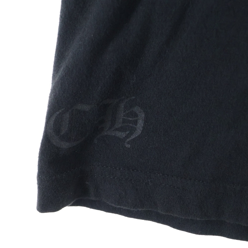 CHROME HEARTS(クロムハーツ) CH T-SHIRT ネックロゴ 半袖Tシャツ ブラック/パープル