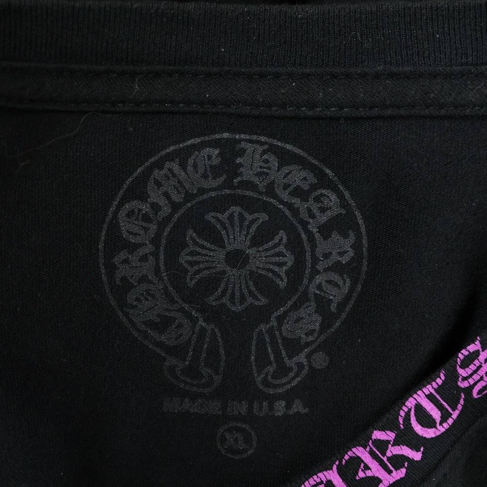 CHROME HEARTS(クロムハーツ) CH T-SHIRT ネックロゴ 半袖Tシャツ ブラック/パープル