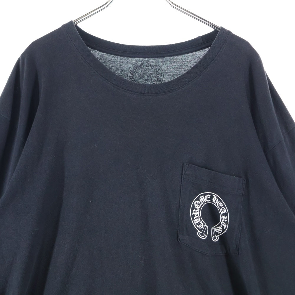 CHROME HEARTS(クロムハーツ) CH L/S T-SHIRT ホースシュープリント 長袖Tシャツ ロンT ブラック