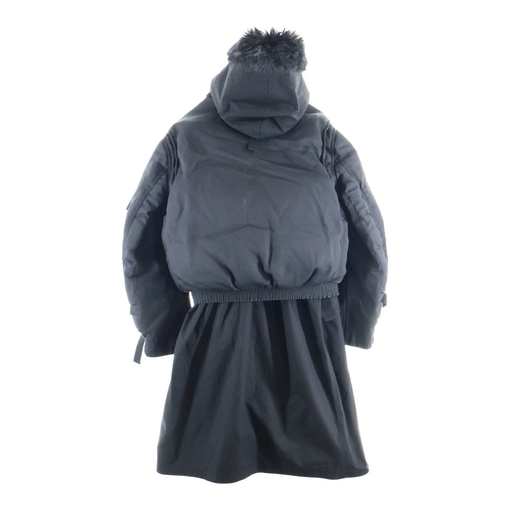 Sacai(サカイ) ×SPIEWAK Coat スピワック ダウン切替 ロングコート ブラック 24-03530M