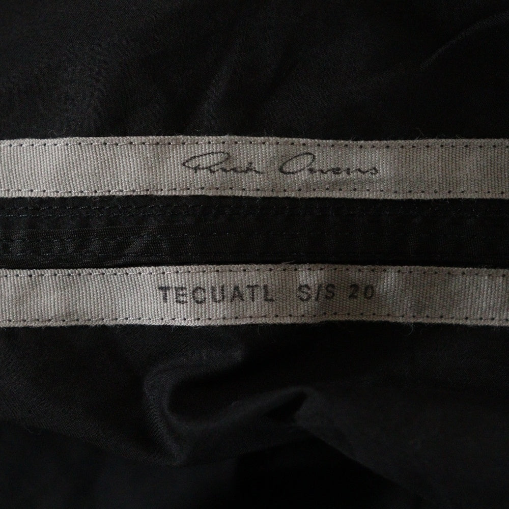 Rick Owens(リックオウエンス) 20SS Drawstring Poplin Astaires Cropped Pant ドローストリング クロップドパンツ ブラック RR20S7395-P