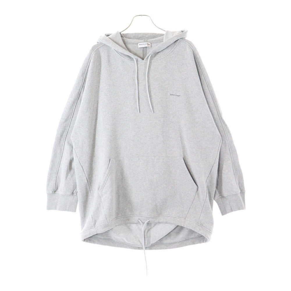 BALENCIAGA(バレンシアガ) Logo Hoodie ロゴプリント プルオーバースウェットパーカー フーディー グレー 481985 TTK14