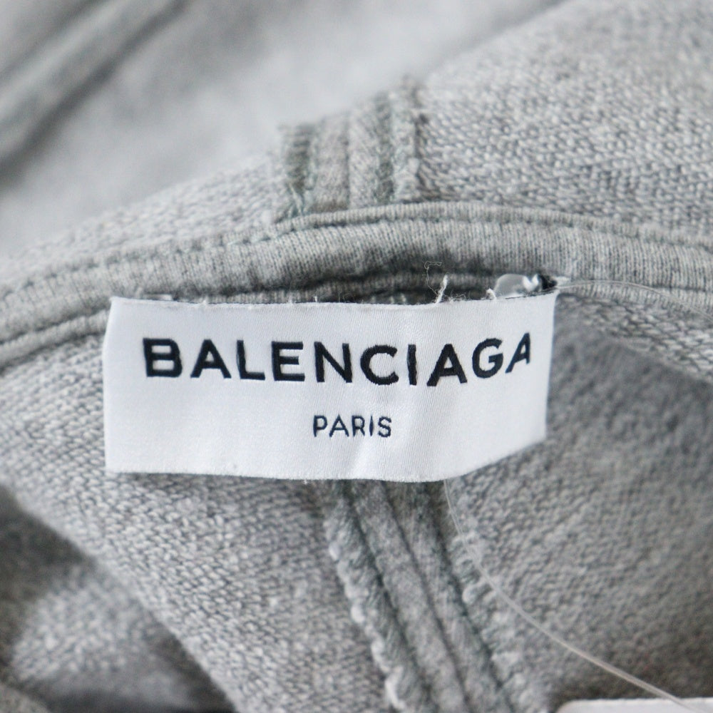 BALENCIAGA(バレンシアガ) Logo Hoodie ロゴプリント プルオーバースウェットパーカー フーディー グレー 481985 TTK14