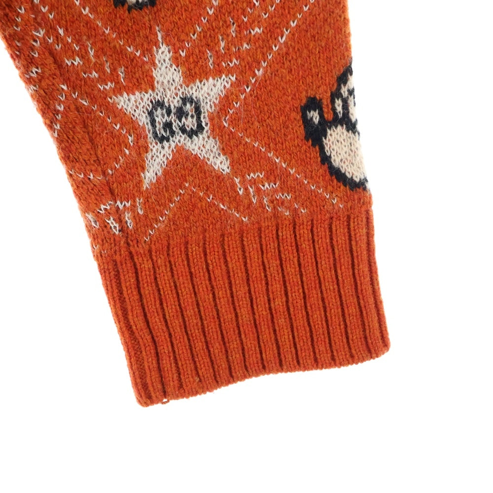 GUCCI(グッチ) ×Disney Mickey Mouse Pattern Crewneck Knitted Sweater ディズニー クルーネックウールニットセーター レッド 601563 XKA57