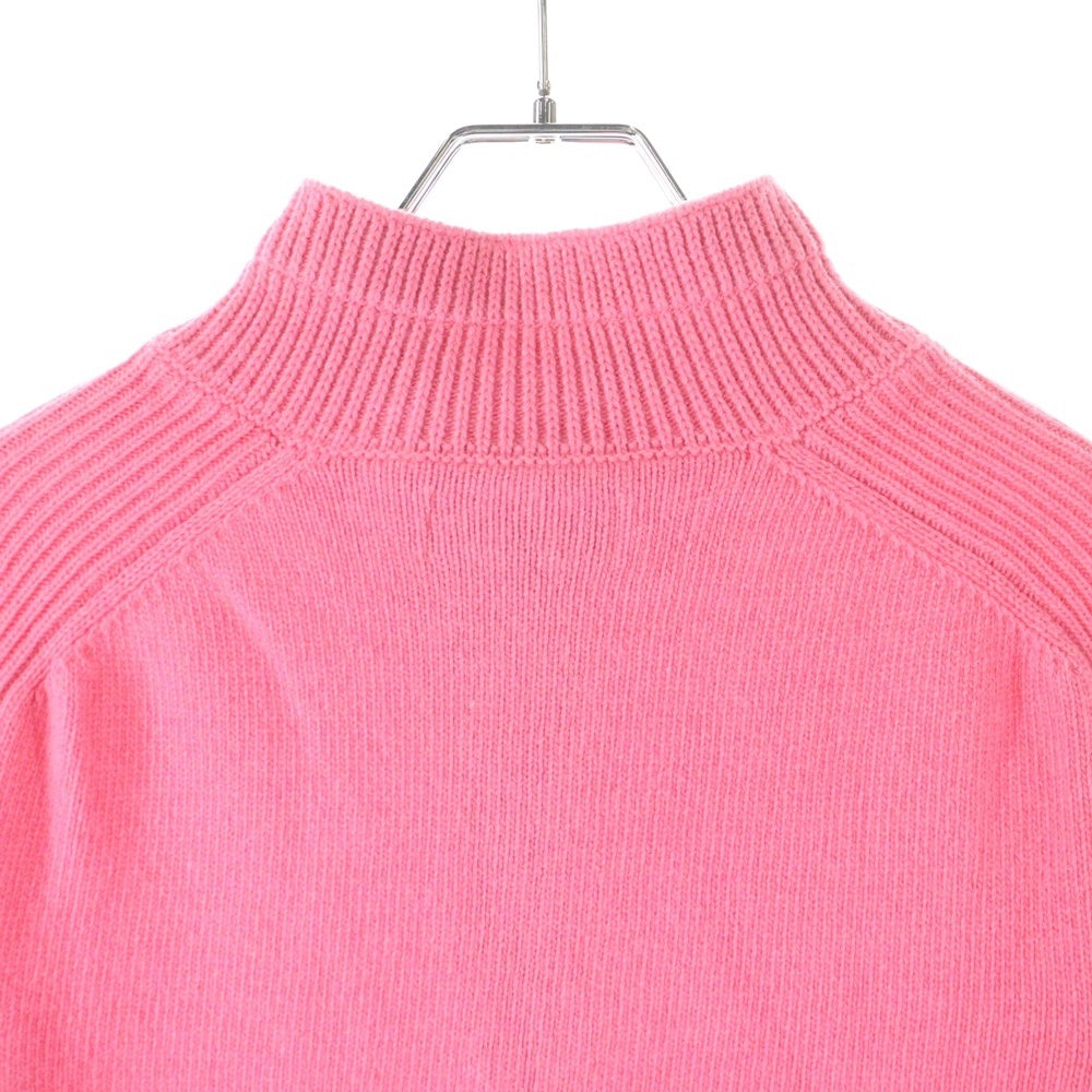 STONE ISLAND(ストーンアイランド) Funnel Neck Crew Knit Sweater ロゴワッペン ハーフジップ ハイネックニットセーター ピンク 7315532A3
