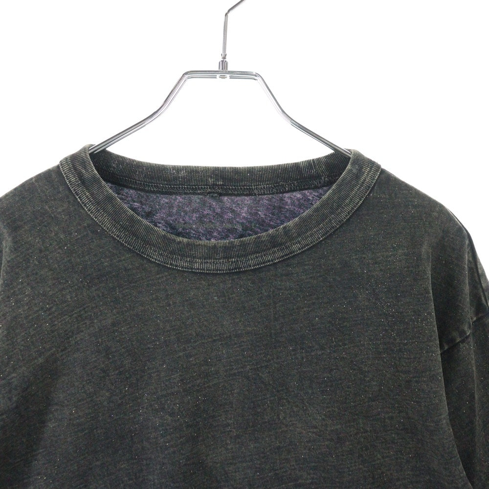 ALEXANDER WANG(アレキサンダーワン) Logo Embossed Crewneck T-Shirt ラメ加工 長袖Tシャツ グレー 4CC3231413