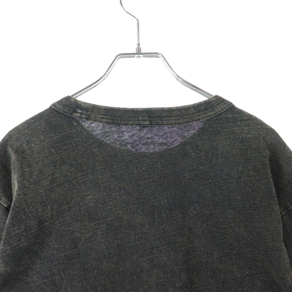 ALEXANDER WANG(アレキサンダーワン) Logo Embossed Crewneck T-Shirt ラメ加工 長袖Tシャツ グレー 4CC3231413