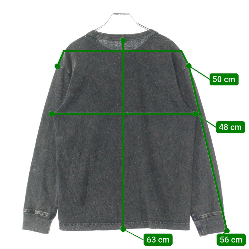 ALEXANDER WANG(アレキサンダーワン) Logo Embossed Crewneck T-Shirt ラメ加工 長袖Tシャツ グレー 4CC3231413