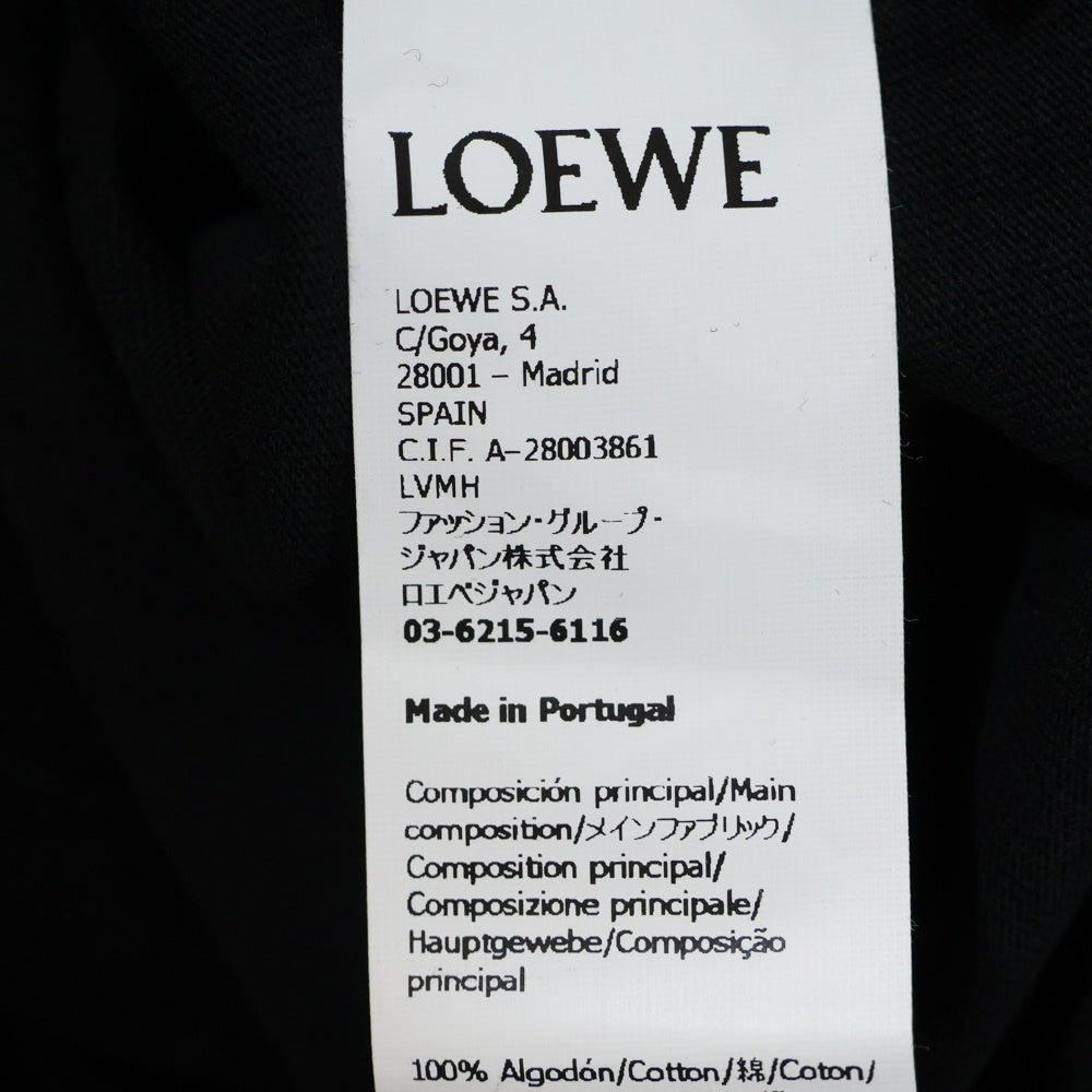 LOEWE(ロエベ) Anagram T-Shirt アナグラムロゴ刺繍 半袖Tシャツ ブラック H526Y22X75