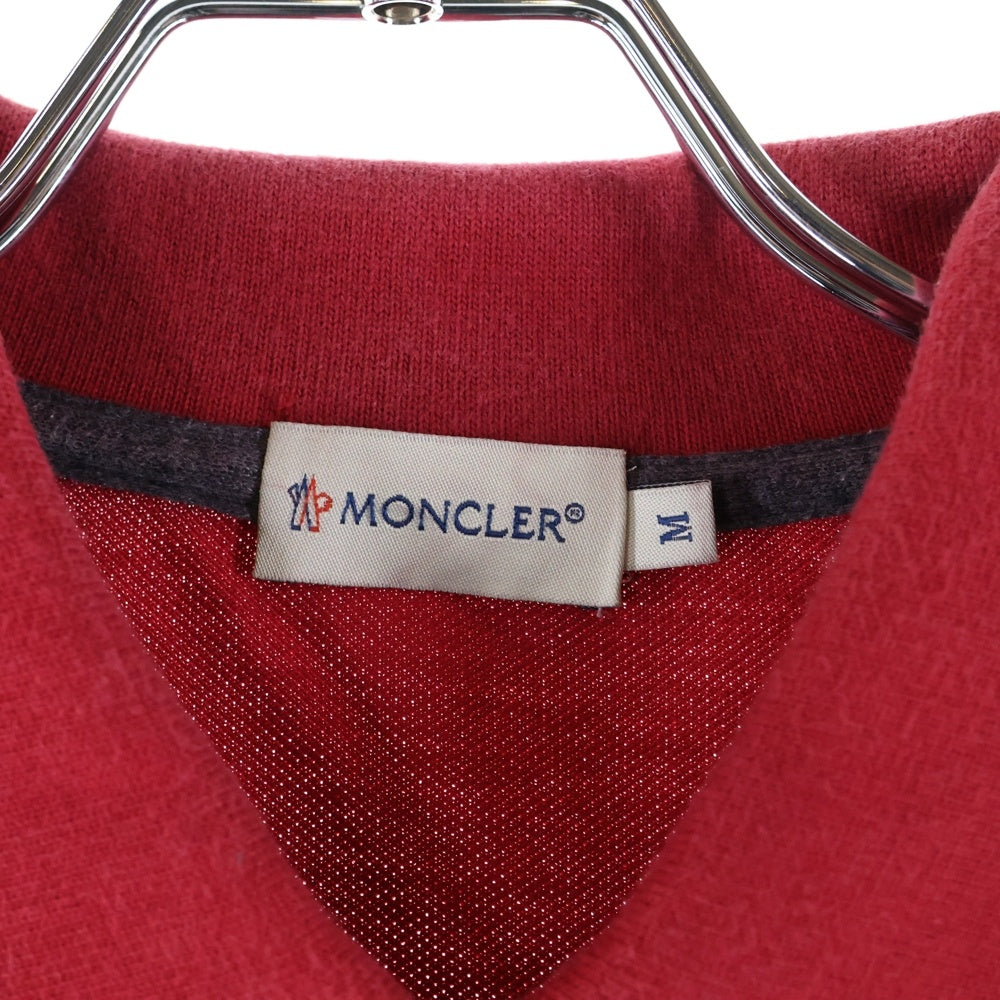 MONCLER(モンクレール) MAGLIA POLO MANICA LUNGA ロゴワッペン 長袖ポロシャツ レッド