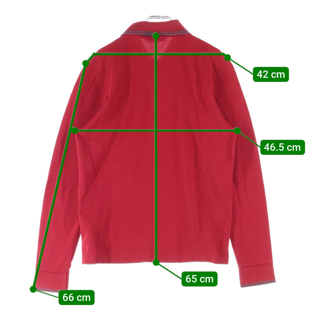 MONCLER(モンクレール) MAGLIA POLO MANICA LUNGA ロゴワッペン 長袖ポロシャツ レッド