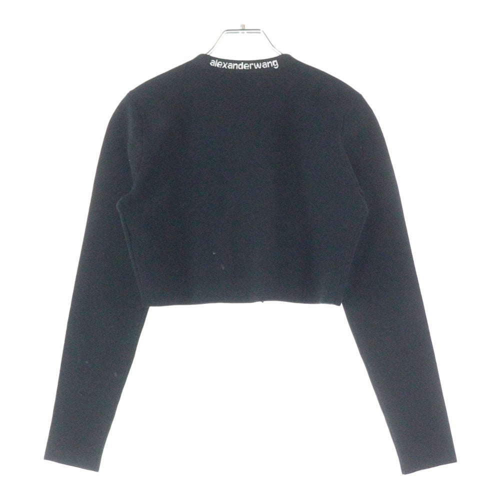 ALEXANDER WANG(アレキサンダーワン) Cropped Cardigan クロップド ニットカーディガン ブラック レディース 4KC2213076