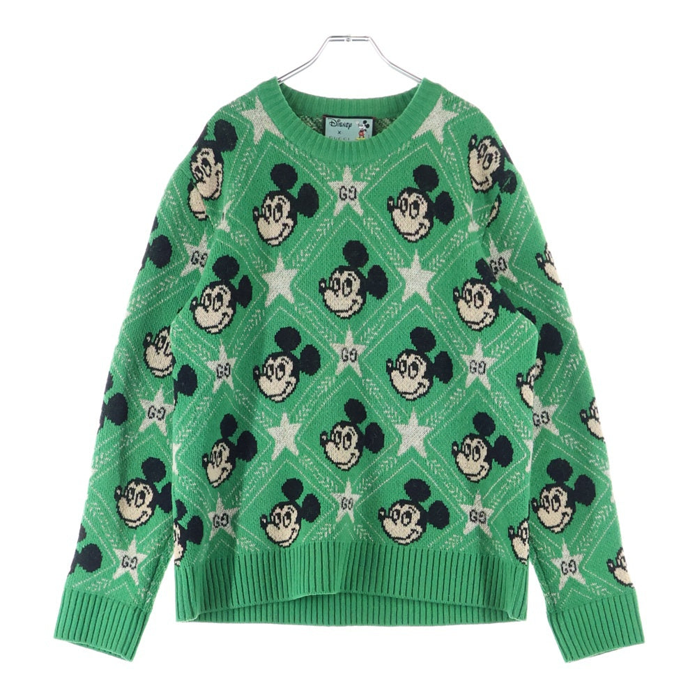 GUCCI(グッチ) ×Disney Mickey Mouse Pattern Crewneck Knitted 