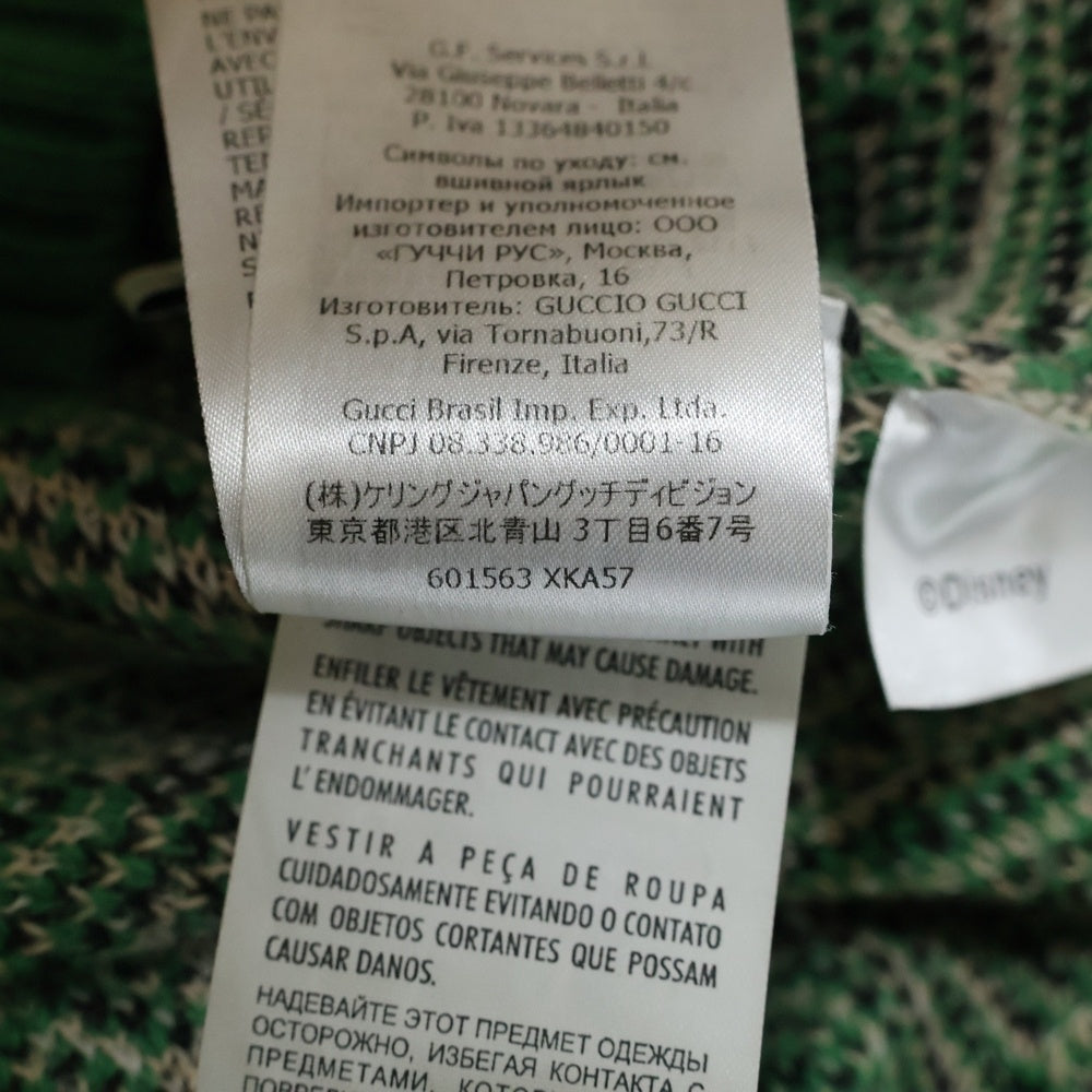 GUCCI(グッチ) ×Disney Mickey Mouse Pattern Crewneck Knitted Sweater ディズニー クルーネックウールニットセーター グリーン 601563 XKA57