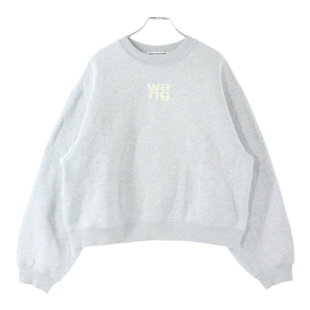 ALEXANDER WANG(アレキサンダーワン) Sweatshirt ロゴプリント クルーネックスウェットトレーナー グレー