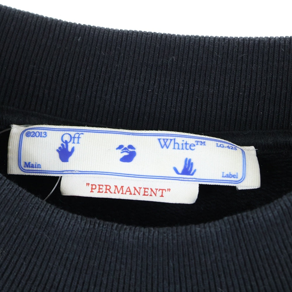 OFF-WHITE(オフホワイト) Sweatshirt オーバーサイズ クルーネックスウェットトレーナー ブラック OMBA054C99FLE001