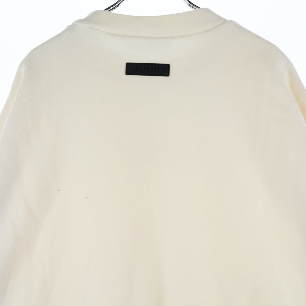 FEAR OF GOD ESSENTIALS(フィアオブゴッド エッセンシャルズ) SWEATSHIRT ラバーロゴ クルーネックスウェットトレーナー ホワイト