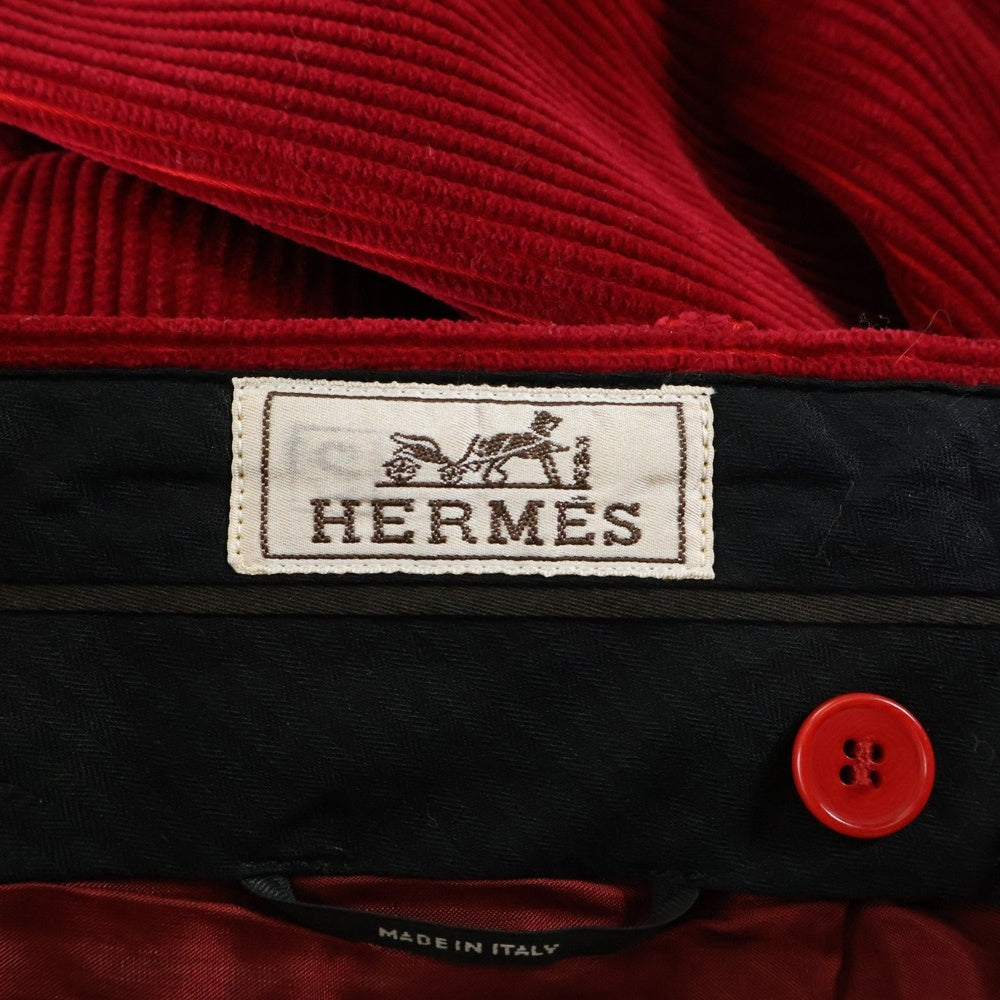 HERMES(エルメス) Corduroy Pants コーデュロイパンツ レッド