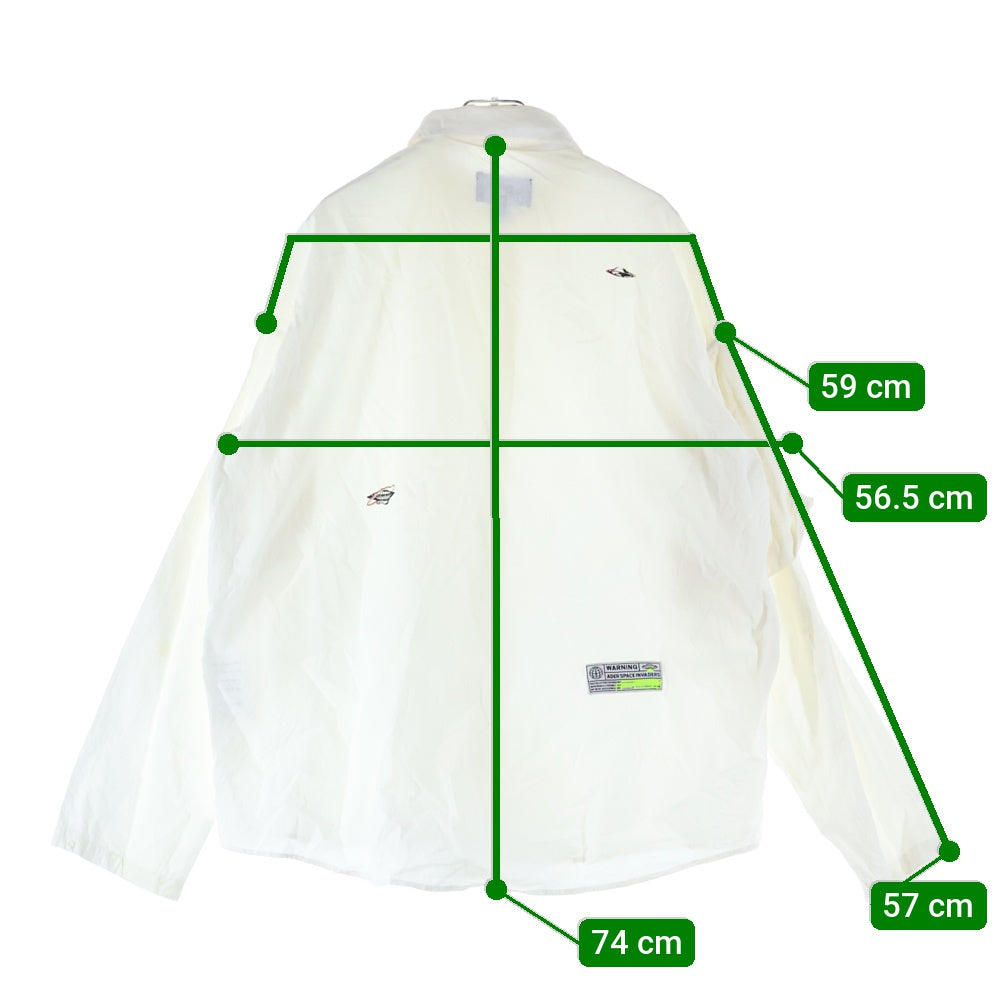 ADER ERROR(アーダーエラー) O/S LS SHT 再構築長袖シャツ ホワイト