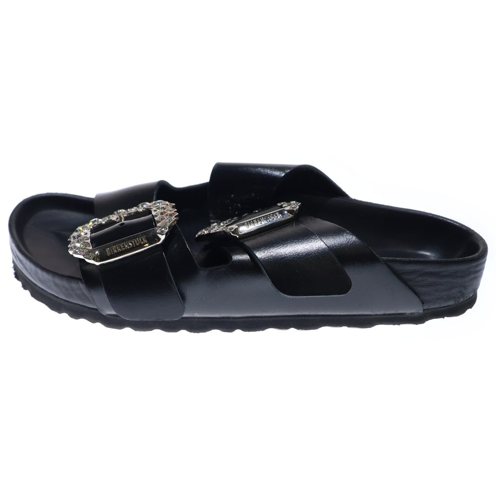 BIRKENSTOCK(ビルケンシュトック) Manolo Blahnik Arizona Crystal Buckle マノロブラニク クリスタルバックルサンダル ブラック レディース