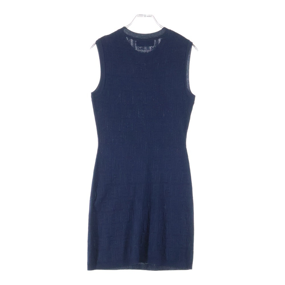 FENDI(フェンディ) FF Logo Knit Shirt FFロゴ ニットワンピース レディース ネイビー FZDA93 ABWQ