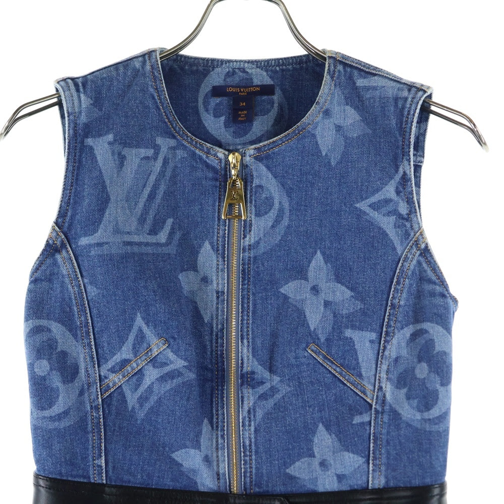 LOUIS VUITTON(ルイヴィトン) 21SS Monogram Denim One Piece モノグラムデニムワンピース インディゴ レディース RW211W ZPY FKDR36