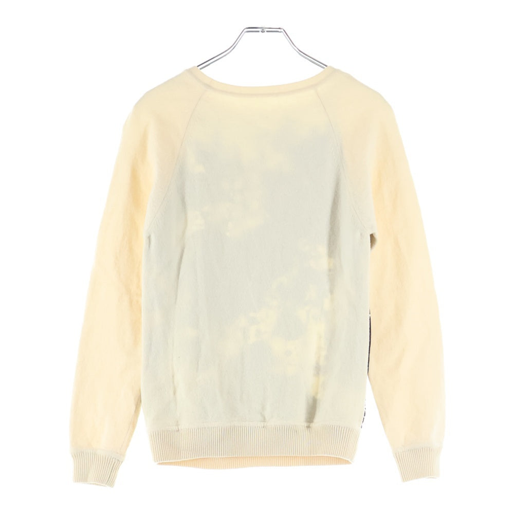 HERMES(エルメス) Wool Knit Sweater シルク切替 ウールニットセーター アイボリー