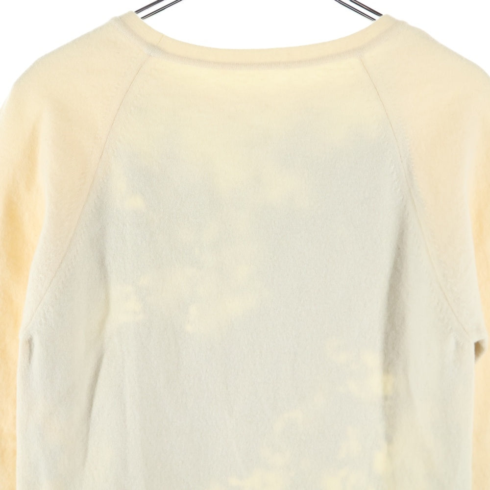 HERMES(エルメス) Wool Knit Sweater シルク切替 ウールニットセーター アイボリー