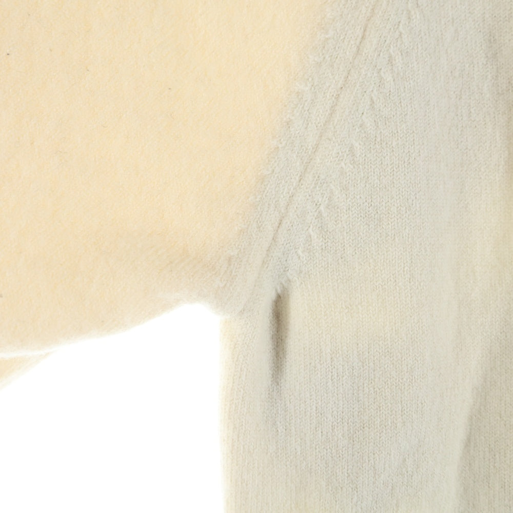 HERMES(エルメス) Wool Knit Sweater シルク切替 ウールニットセーター アイボリー