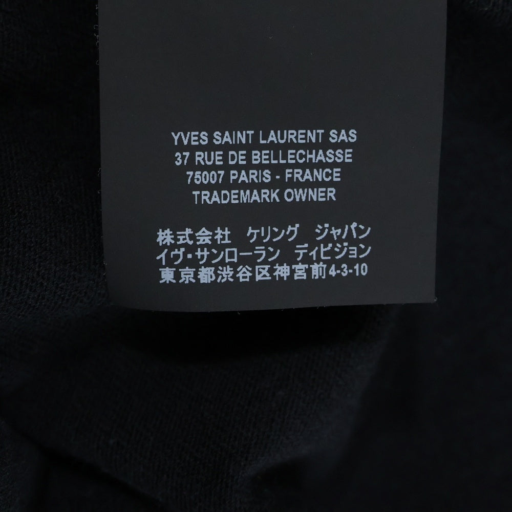 SAINT LAURENT PARIS(サンローランパリ) Logo T-Shirt ロゴプリント 半袖Tシャツ ブラック 579020 YBJM2