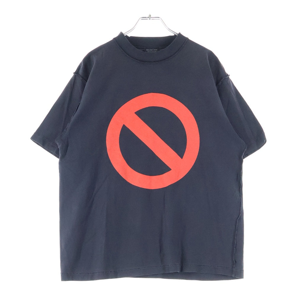 BALENCIAGA(バレンシアガ) BFRND Series In Side Out T-Shirt ダメージ加工 半袖Tシャツ ブラック 790363 TQVG8