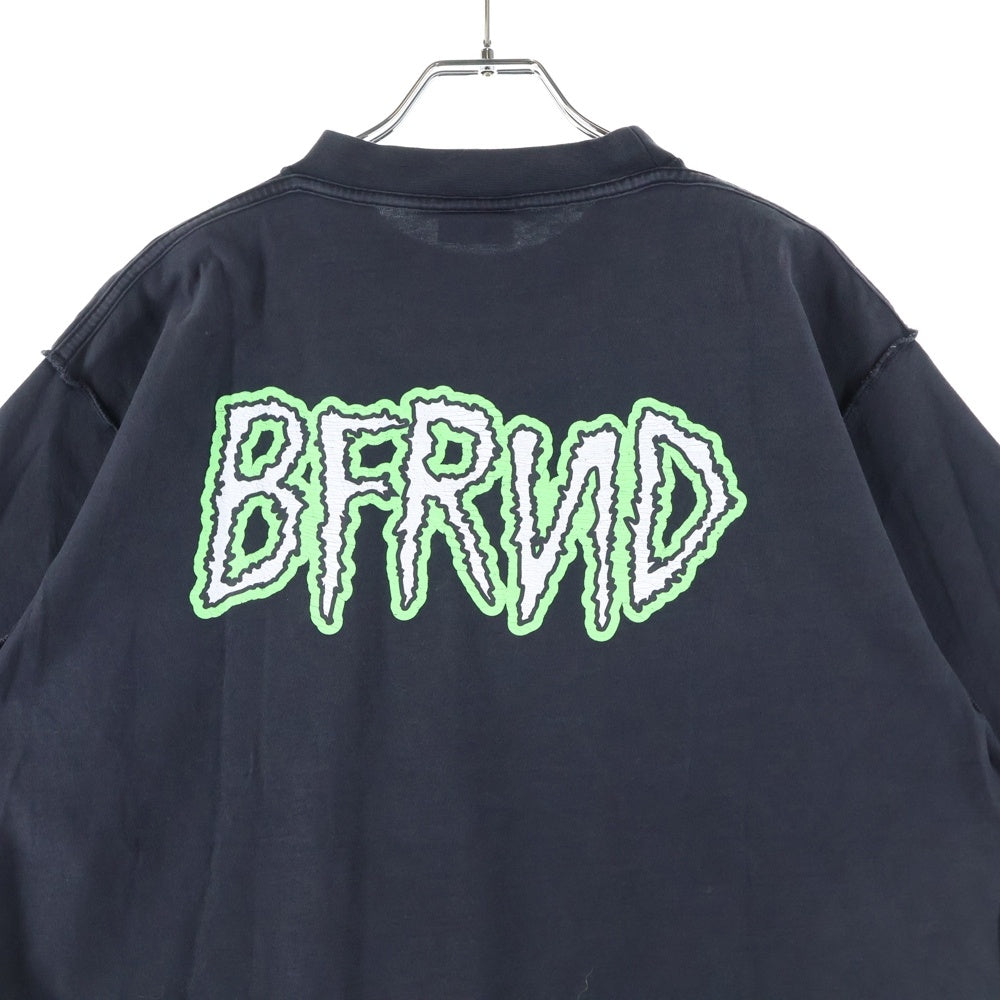 BALENCIAGA(バレンシアガ) BFRND Series In Side Out T-Shirt ダメージ加工 半袖Tシャツ ブラック 790363 TQVG8