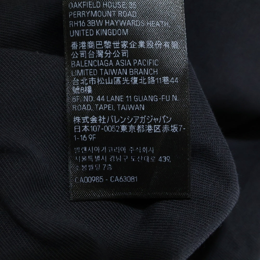 BALENCIAGA(バレンシアガ) BFRND Series In Side Out T-Shirt ダメージ加工 半袖Tシャツ ブラック 790363 TQVG8