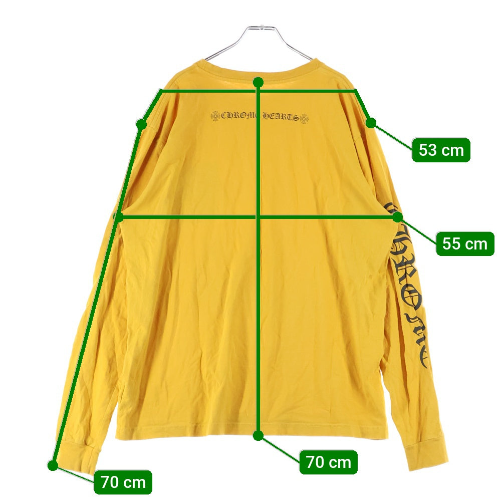 CHROME HEARTS(クロムハーツ) CH L/S T-SHIRT アームロゴ 長袖Tシャツ イエロー