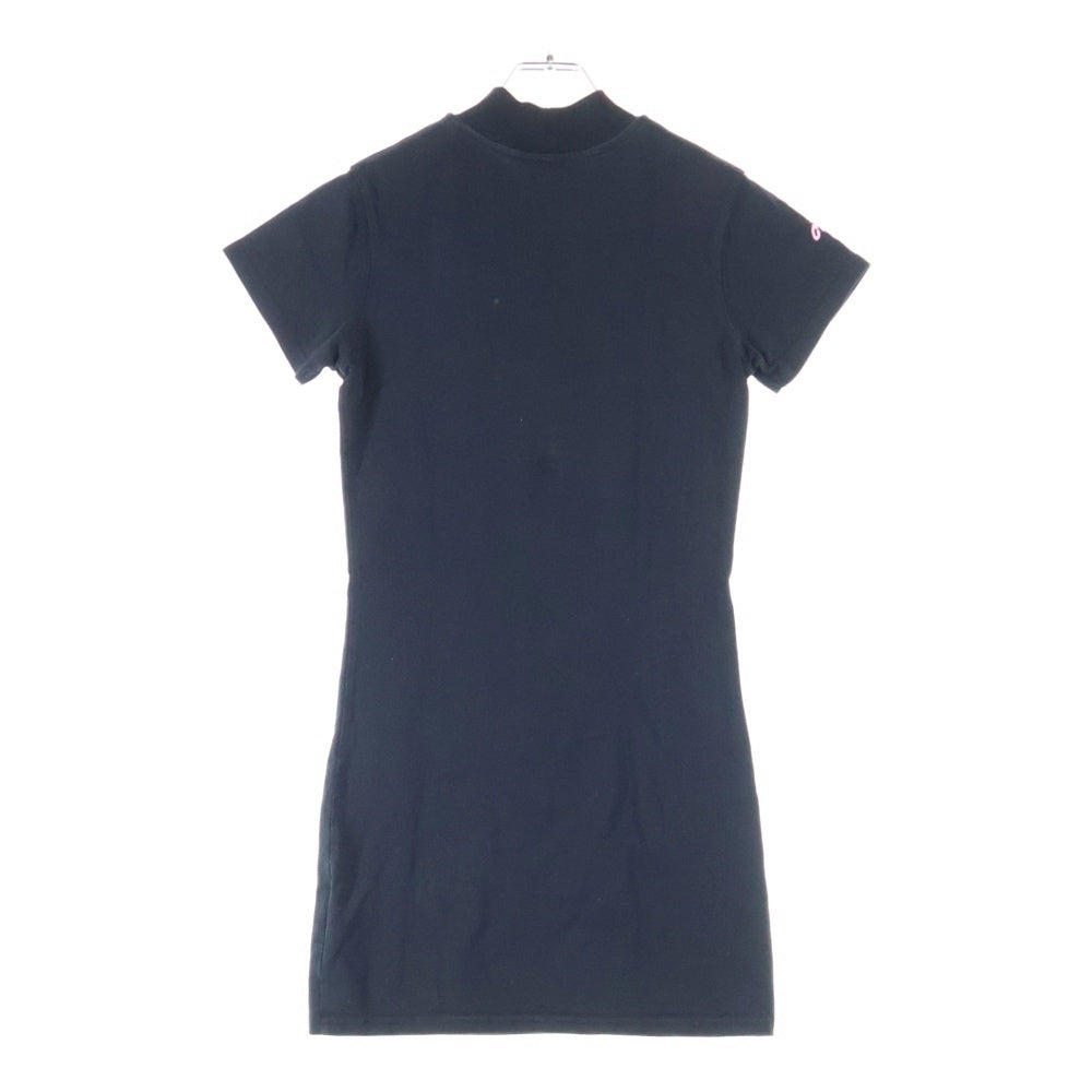 HERON PRESTON(ヘロンプレストン) Mini Dress 半袖Tシャツ ミニドレス ブラック HWDB011R19600022