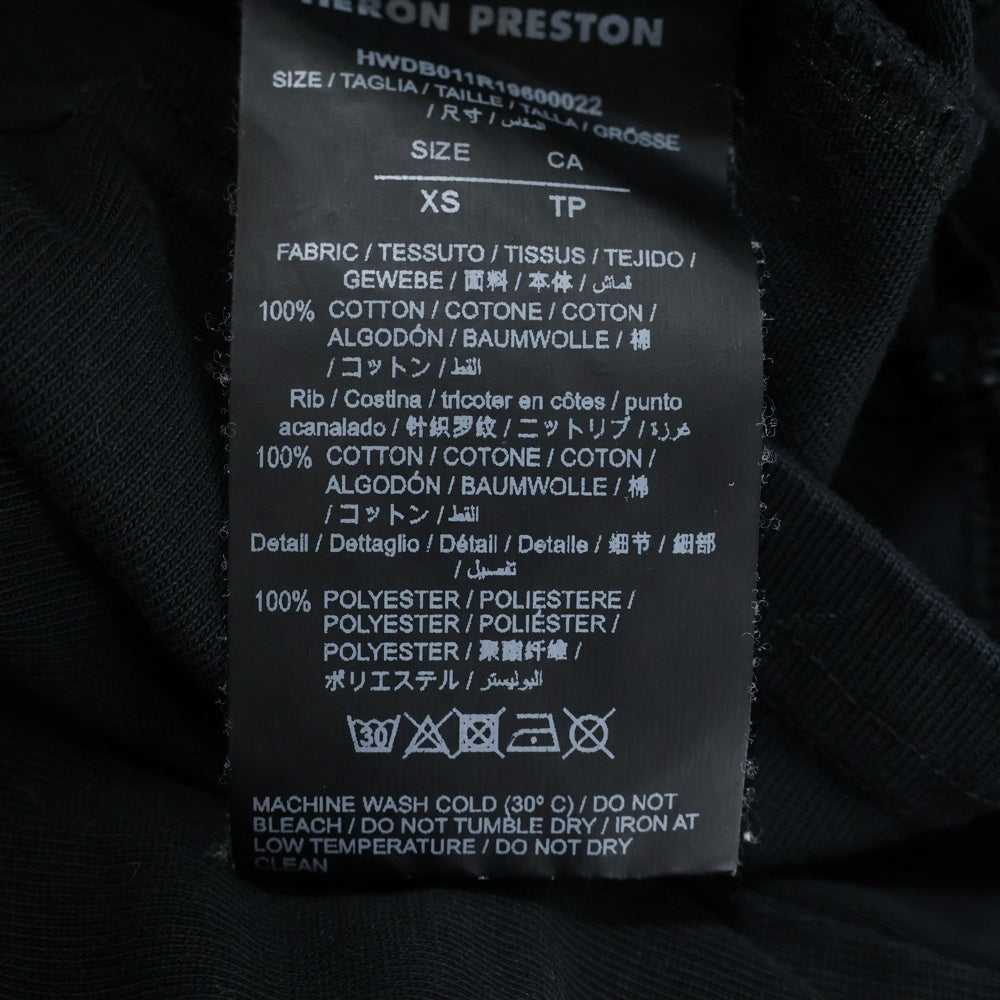 HERON PRESTON(ヘロンプレストン) Mini Dress 半袖Tシャツ ミニドレス ブラック HWDB011R19600022