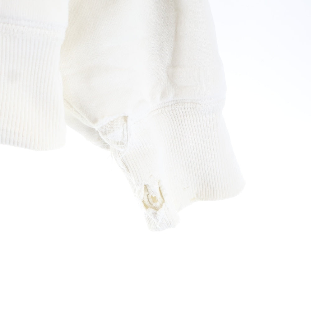 A BATHING APE(アベイシングエイプ) 90s Soldier Hoodie Separate 初期 ダメージ加工 フットソルジャー バックプリント プルオーバースウェットパーカー ホワイト