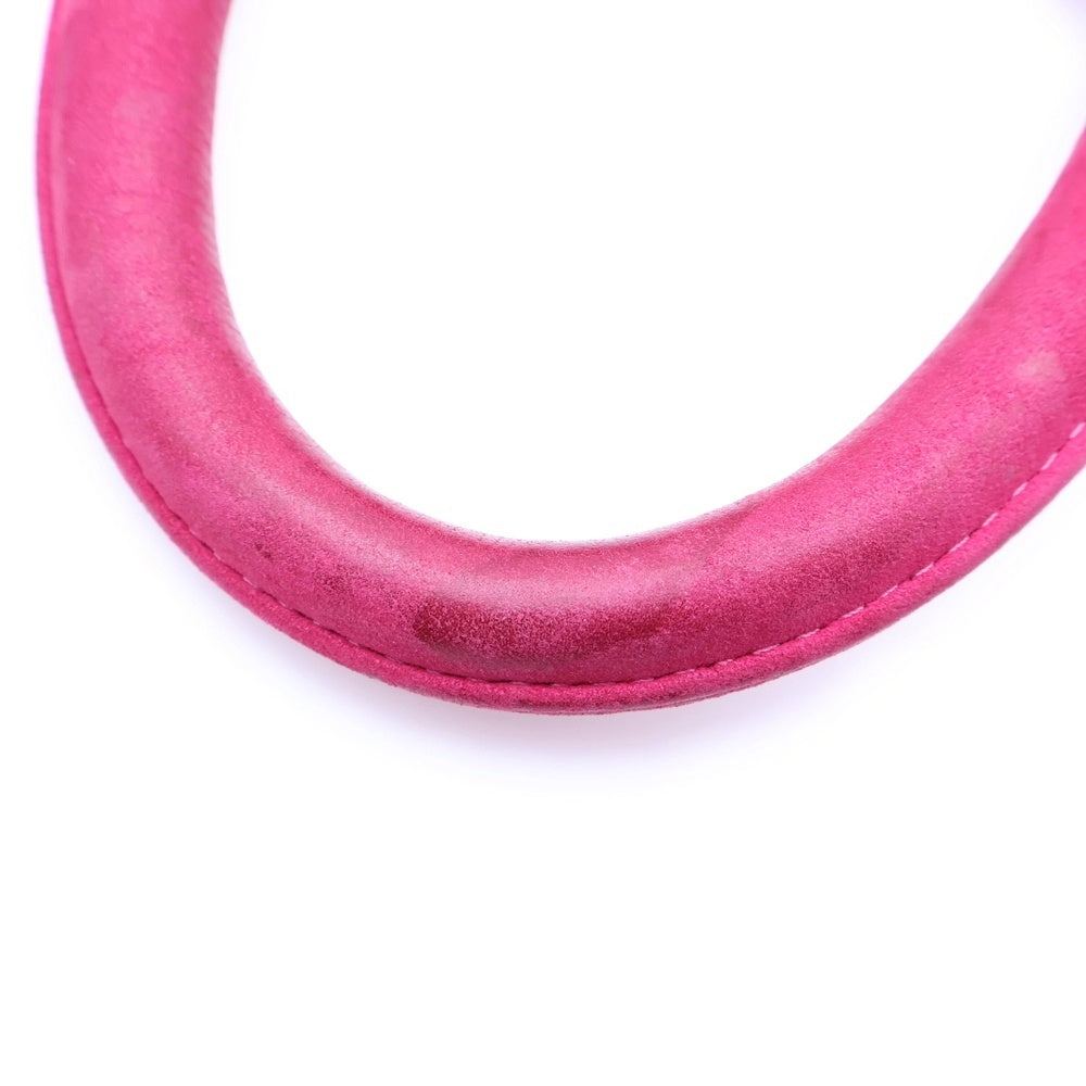 CHROME HEARTS(クロムハーツ) DOC ADAMS BSフレアモチーフ スウェードレザー ハンドバッグ ピンク