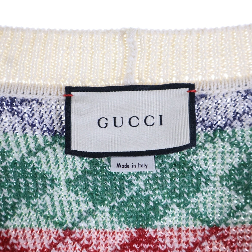 GUCCI(グッチ) ARGYLLE CHECK CARDIGAN アーガイルチェック ニットカーディガン マルチ 595464 XKAXT