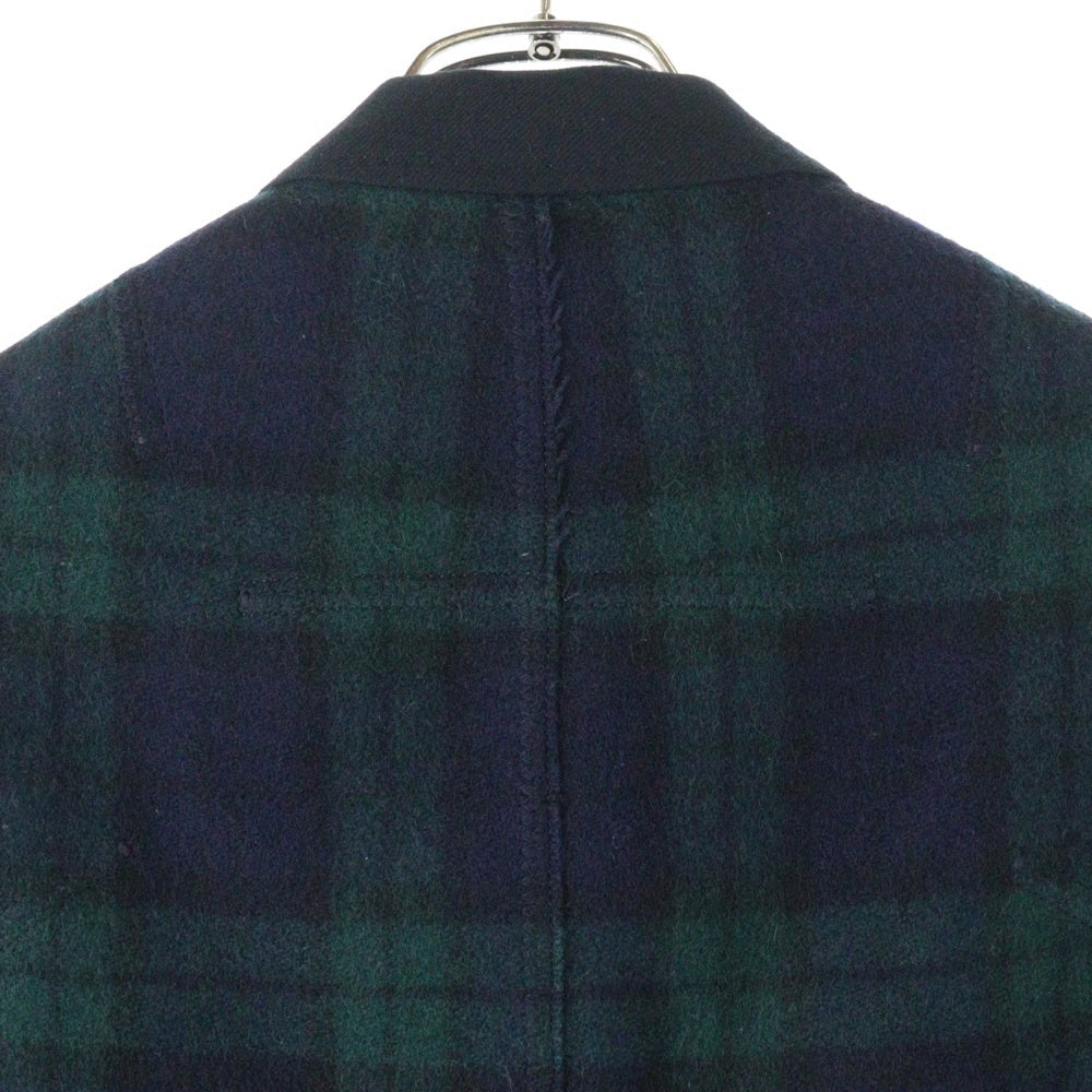 JUNYA WATANABE COMME des GARCONS(ジュンヤワタナベ コムデギャルソン) エルボーパッチ バックニット切り替え 裏地カモ テーラードジャケット ブラック/グリーン