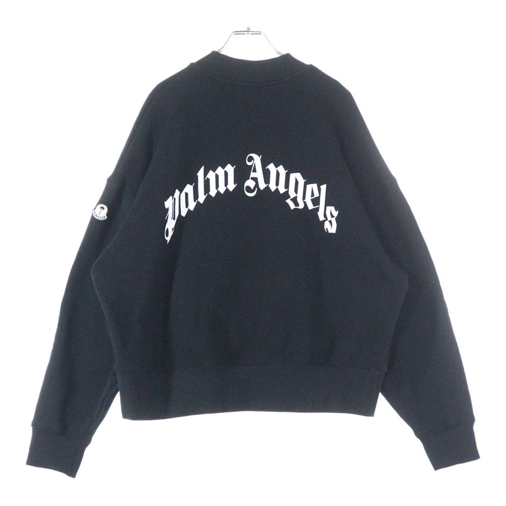 MONCLER(モンクレール) ×Palm Angels Bear Motif Sweatshirt ×パームエンジェルス ベアーワッペン クルーネックスウェットトレーナー ブラック H209L8G00009