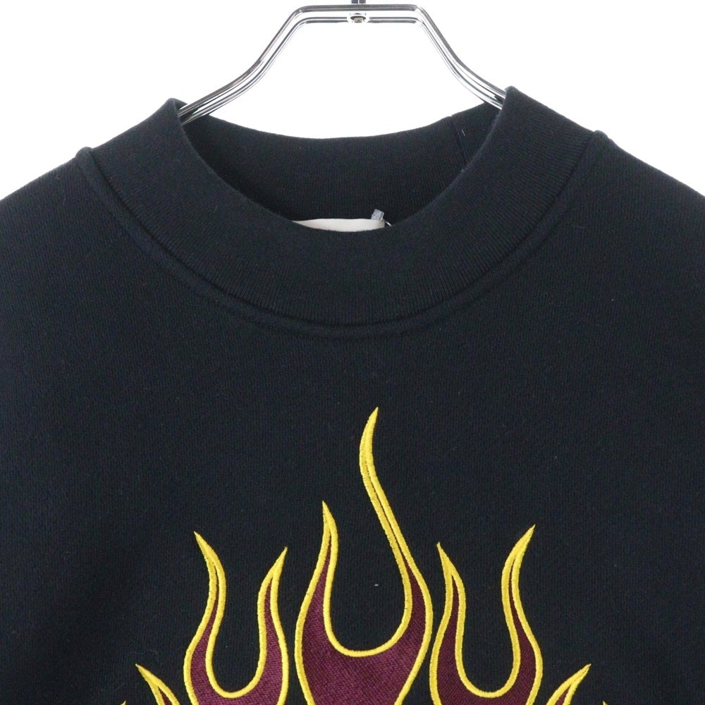 MONCLER(モンクレール) ×Palm Angels Bear Motif Sweatshirt ×パームエンジェルス ベアーワッペン クルーネックスウェットトレーナー ブラック H209L8G00009