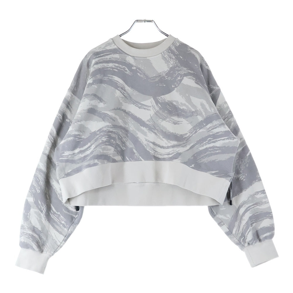 MONCLER(モンクレール) 22AW ×HYKE LOGO PATCH SWEAT ハイク ロゴパッチ クルーネック スウェットトレーナー グレー レディース H209K8G00001