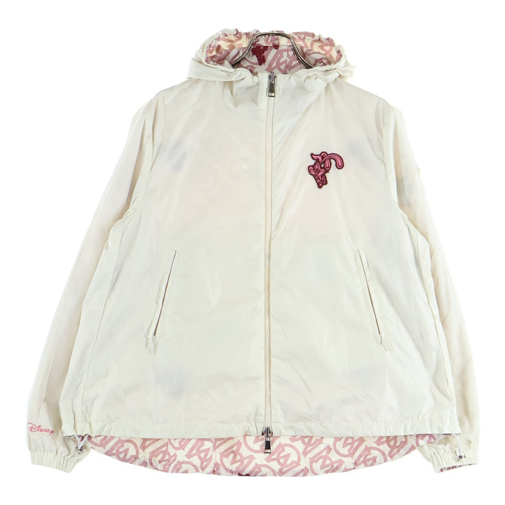 MONCLER(モンクレール) ×Disney LOGO JACKET ディズニー リバーシブル 総柄ロゴ ジップアップフーディジャケット ピンク I10931A00074