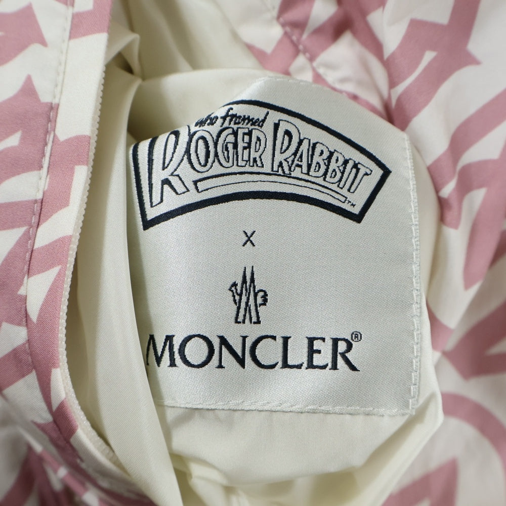 MONCLER(モンクレール) ×Disney LOGO JACKET ディズニー リバーシブル 総柄ロゴ ジップアップフーディジャケット ピンク I10931A00074
