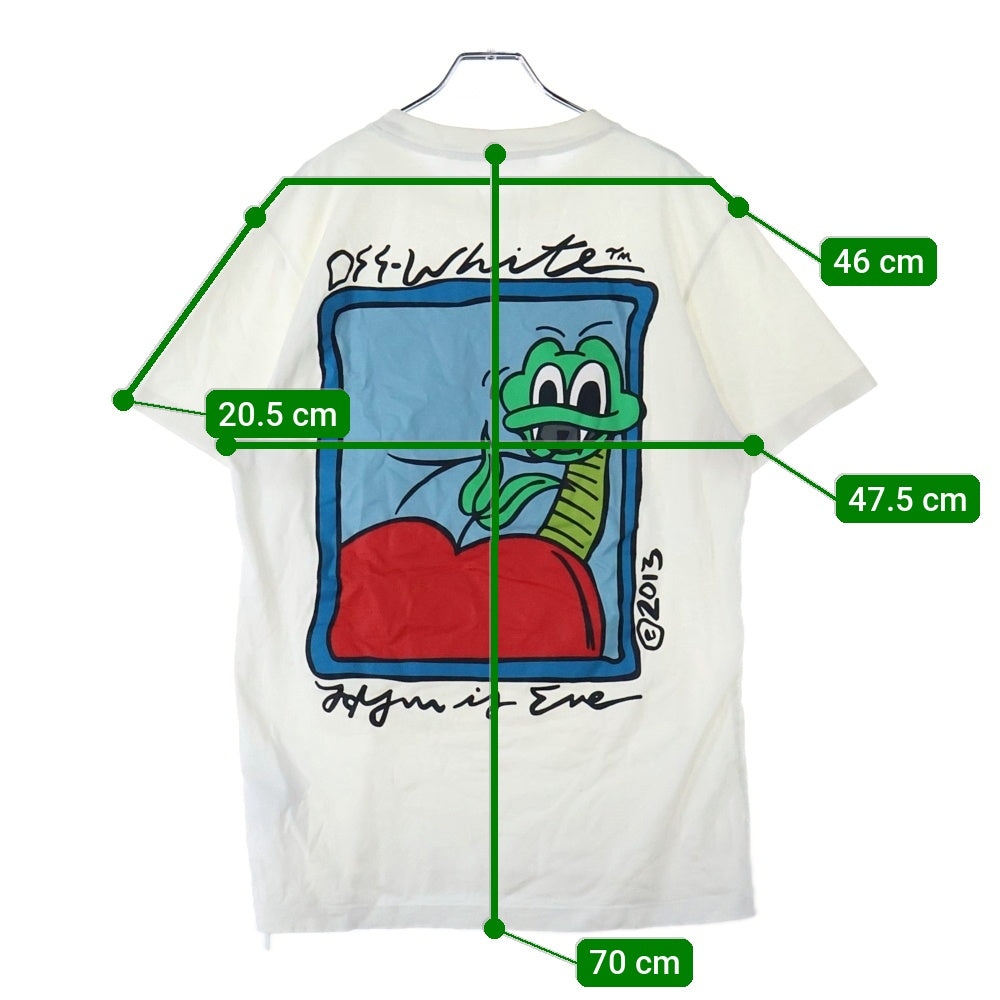 OFF-WHITE(オフホワイト) 21SS Apple Slim T-Shirt 半袖Tシャツ ホワイト OMAA027S21JER022