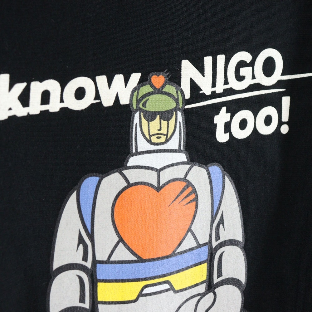 HUMAN MADE(ヒューマンメイド) I KNOW NIGO TOO HOODIE ニゴー プルオーバースウェットパーカー フーディー ブラック