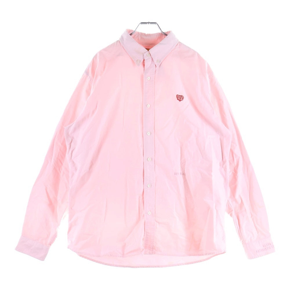 HUMAN MADE(ヒューマンメイド) OXFORD BD L/S SHIRT ハートロゴ刺繍 長袖シャツ ピンク