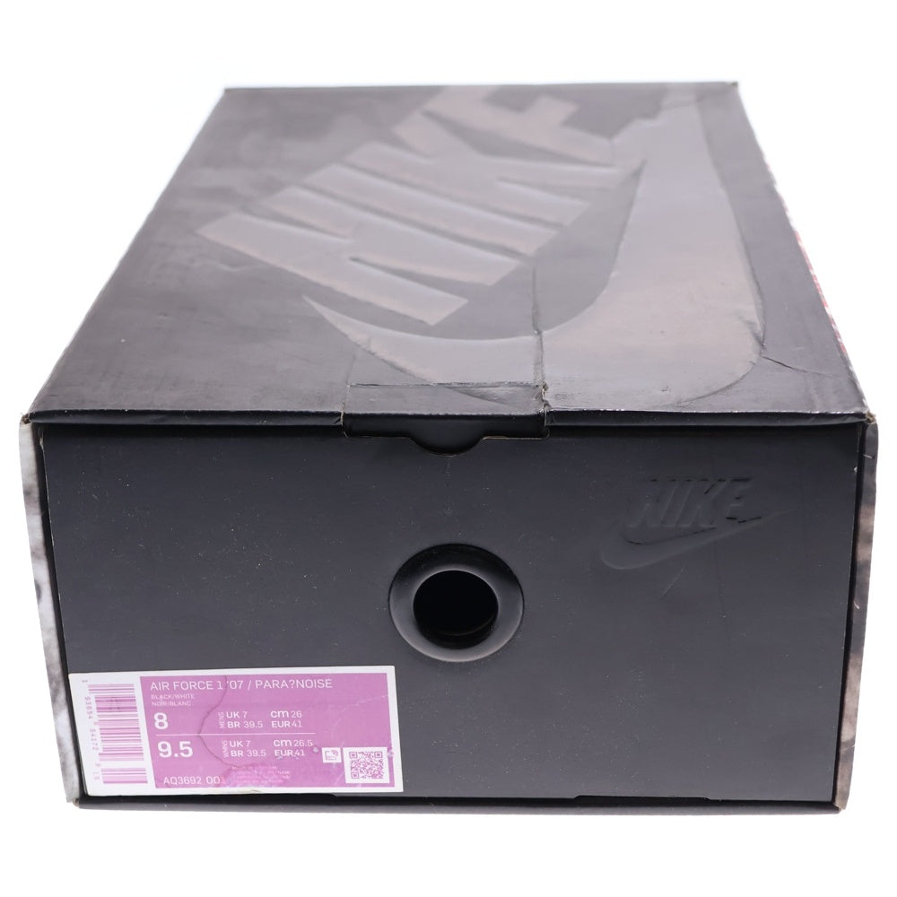NIKE(ナイキ) ×PEACEMINUSONE AIR FORCE1 LOW ピースマイナスワン パラノイズ ローカットスニーカー ブラック US8/26cm AQ3692-001